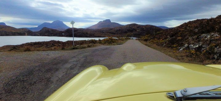 View along an MGC GT bonnet
