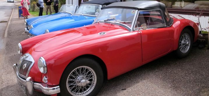 MGA, MGB and Midget at the Kinlochewe Hotel